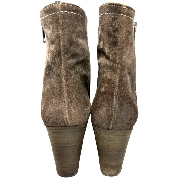 Alberto Fermani Taupe Suede Zip Ankle Boots Made in Italy - Picture 8 of 11
